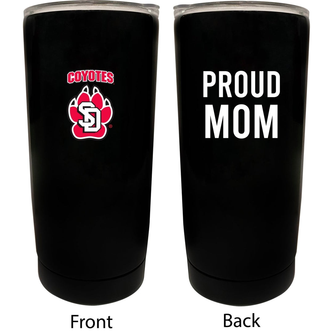 South Dakota Coyotes NCAA Insulated Tumbler - 16oz Stainless Steel Travel Mug Proud Mom Design Black Image 1