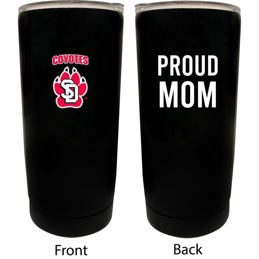 South Dakota Coyotes NCAA Insulated Tumbler - 16oz Stainless Steel Travel Mug Proud Mom Design Black Image 1