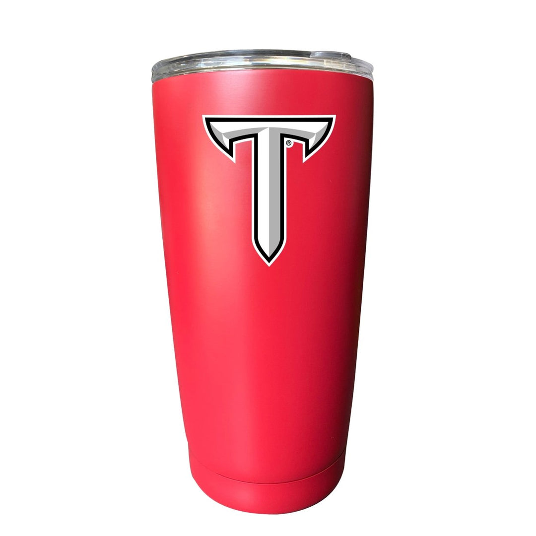 Troy University NCAA Insulated Tumbler - 16oz Stainless Steel Travel Mug Choose your Color Image 1