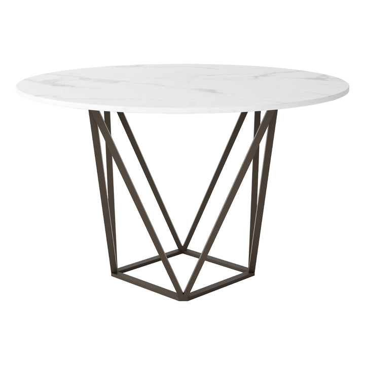 Tintern Dining Table White and Antique Bronze Image 3