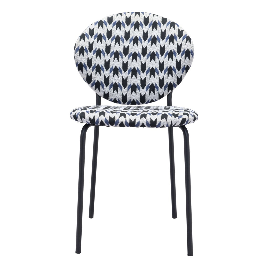 Clyde Dining Chair (Set of 2) Geometric Print and Black Image 3