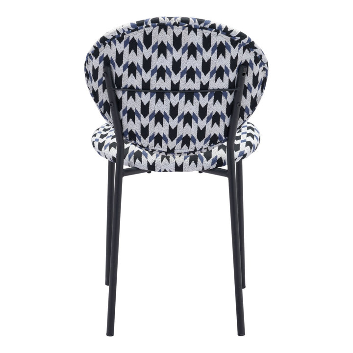 Clyde Dining Chair (Set of 2) Geometric Print and Black Image 4