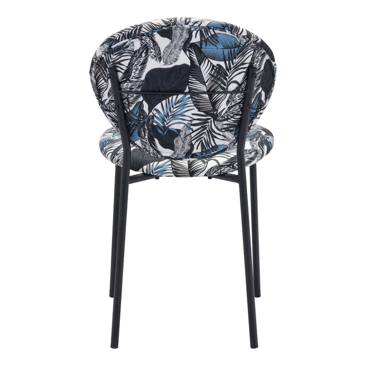 Clyde Dining Chair (Set of 2) Leaf Print and Black Image 4