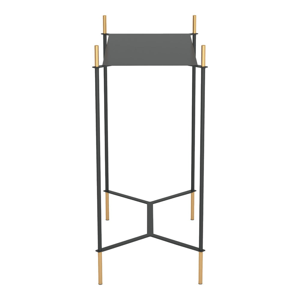 Austin Side Table in Black and Gold Modern Design Storage for Living Room Entryway Image 2