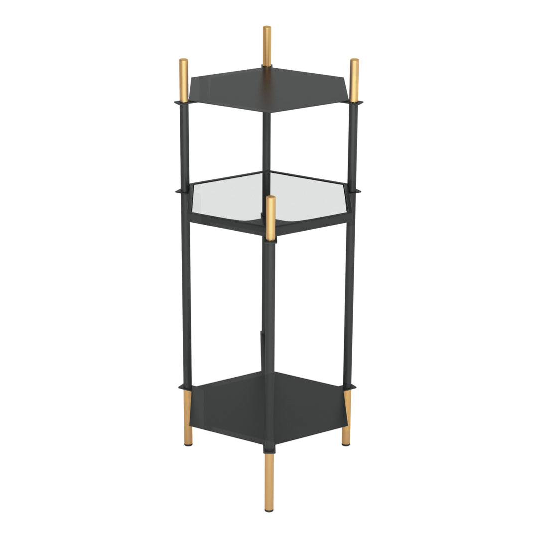 William Side Table Black and Gold Image 3