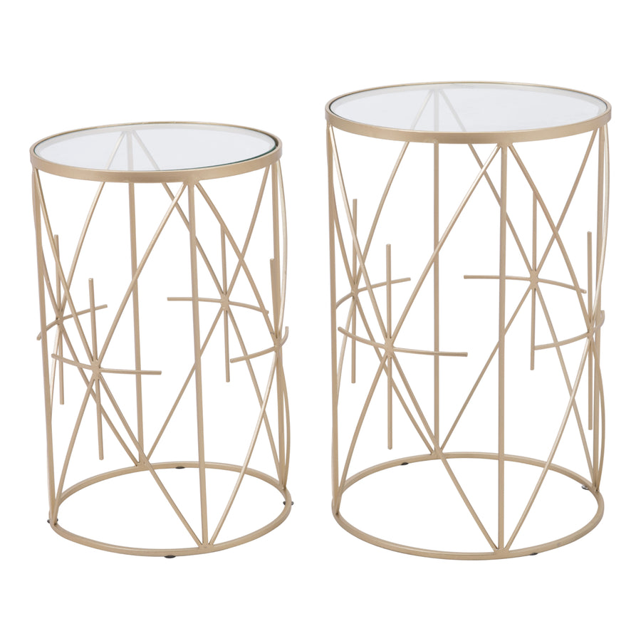 Hadrian Side Table Set (2-Piece) Gold Image 1