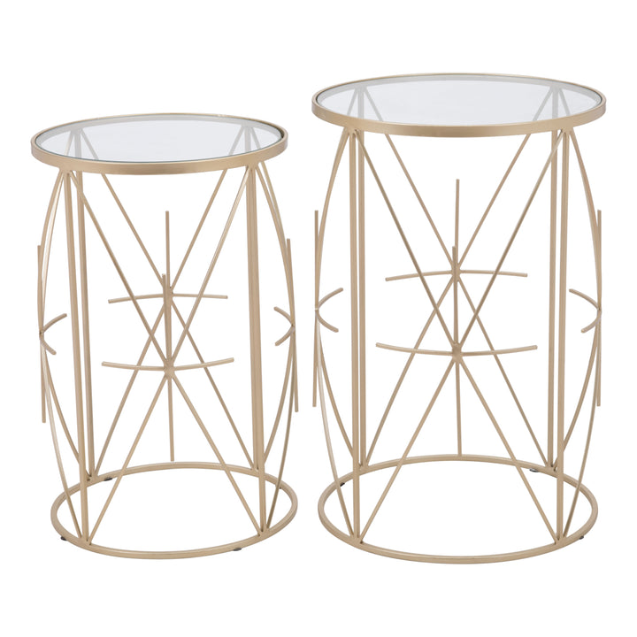 Hadrian Side Table Set (2-Piece) Gold Image 2