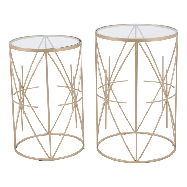 Hadrian Side Table Set (2-Piece) Gold Image 3