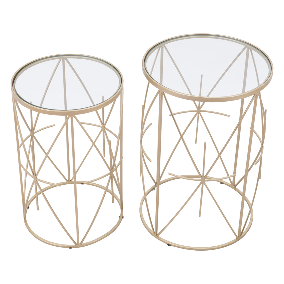 Hadrian Side Table Set (2-Piece) Gold Image 5