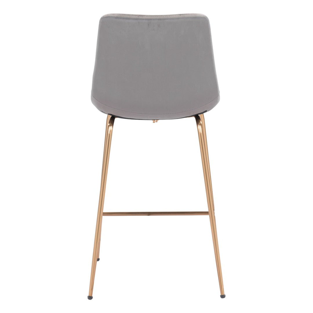 Tony Counter Stool Gold Velvet Firm Seat Modern Bar Kitchen Seating 24 Inch Image 6