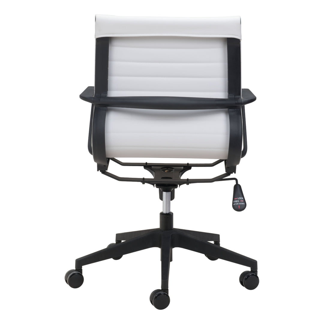 Stacy Office Chair Rolling Base with Armrests Polyurethane Mesh Mid-Century Design Image 5