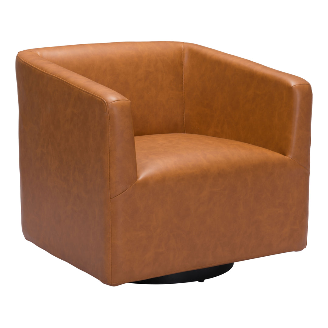 Brooks Accent Chair Modern Vinyl Upholstered Lounge Chair for Living Room Image 2