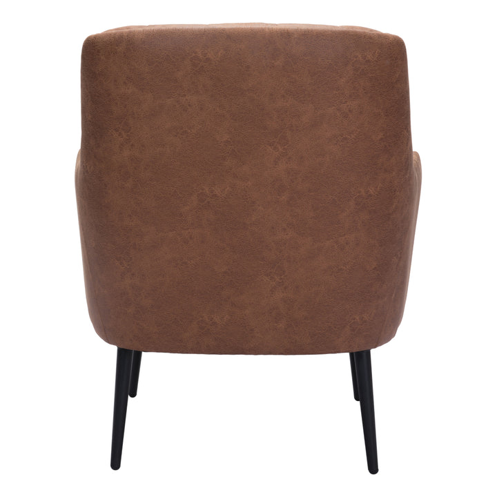 Tasmania Accent Chair Tufted Vinyl Boho Chic Powder Coated Steel Legs Image 5