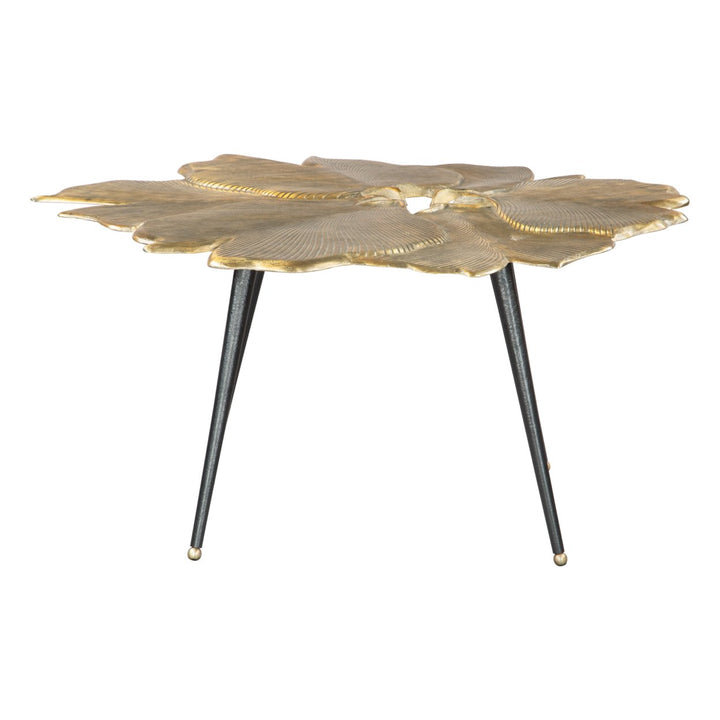 Gingko Coffee Table Antique Brass Aluminum Modern Boho Chic Design 40 Inch Image 2