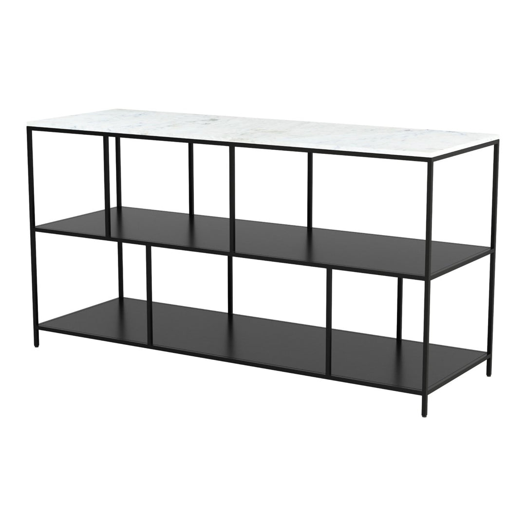 Singularity Console Table White and Black Image 4