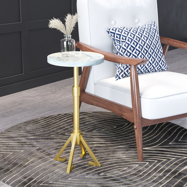 Maurice Side Table White and Gold Image 8