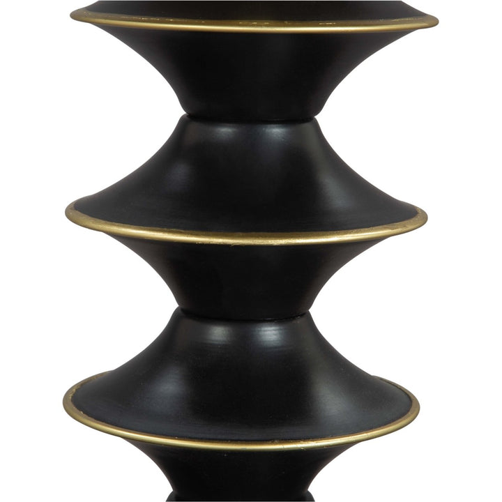 Donahue Side Table Gold Black Steel Frame Glam Modern Industrial Design Image 5