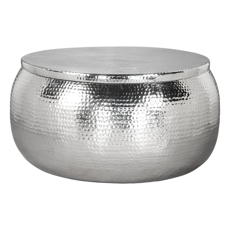 Solo Aluminum Coffee Table Silver Modern Glam for Home or Hospitality Space Image 1