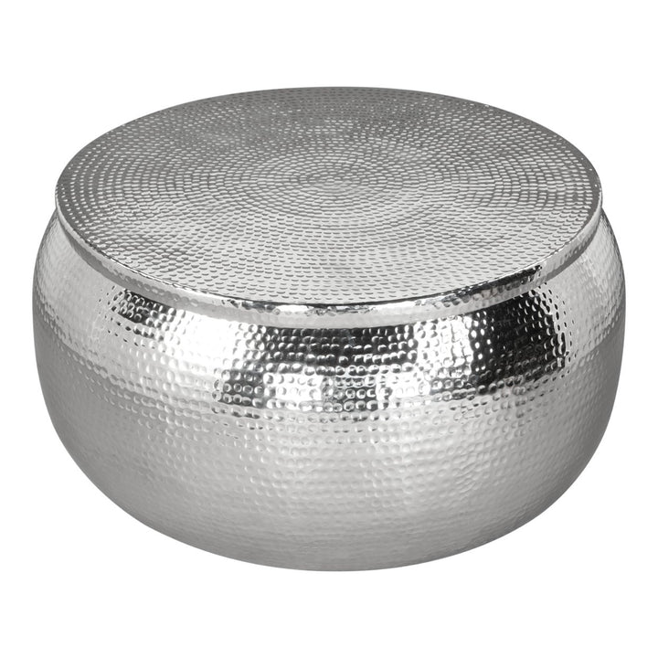 Solo Aluminum Coffee Table Silver Modern Glam for Home or Hospitality Space Image 2