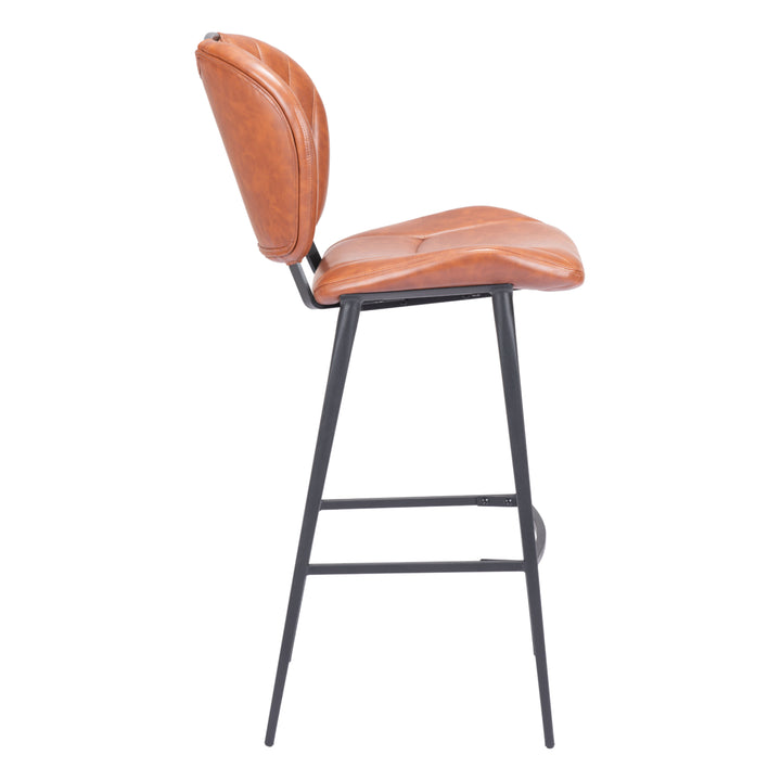 Terrence Barstool Vinyl Seat Powder Coated Steel Frame Modern Deco Boho Design Image 3