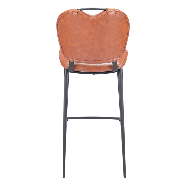 Terrence Barstool Vinyl Seat Powder Coated Steel Frame Modern Deco Boho Design Image 5