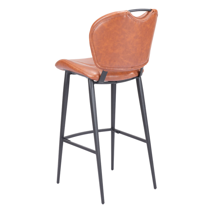 Terrence Barstool Vinyl Seat Powder Coated Steel Frame Modern Deco Boho Design Image 6