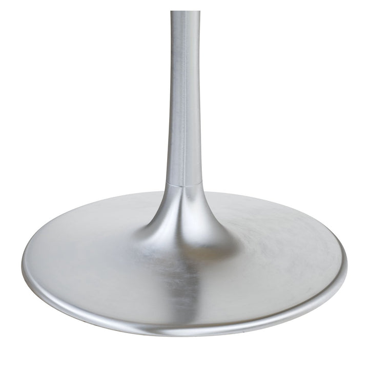 Metropolis Dining Table Gray and Silver Image 4