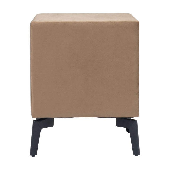 Montana Side Table Brown MDF Plywood Frame 2 Drawers Powder Coated Steel Image 2