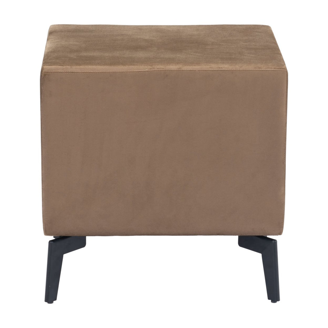 Montana Side Table Brown MDF Plywood Frame 2 Drawers Powder Coated Steel Image 4