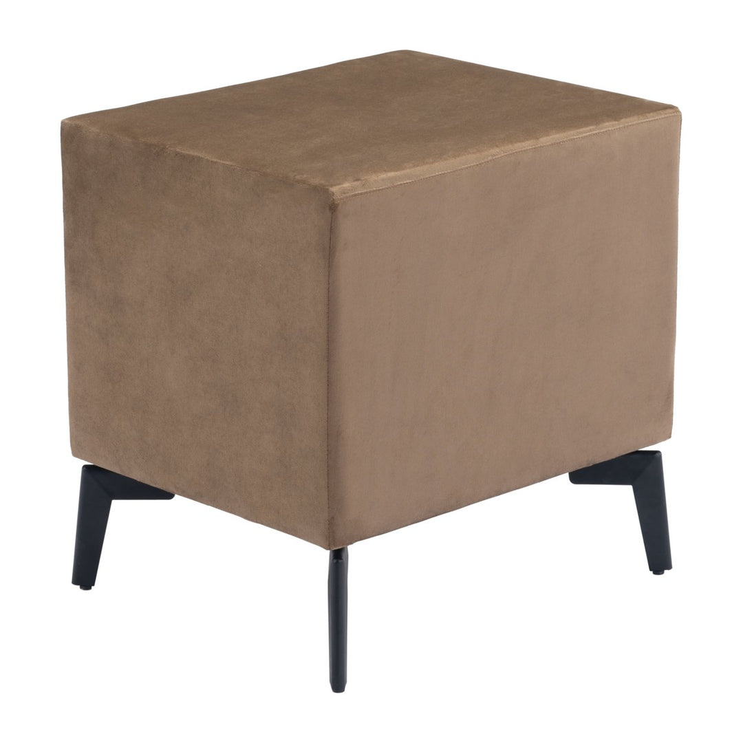 Montana Side Table Brown MDF Plywood Frame 2 Drawers Powder Coated Steel Image 5