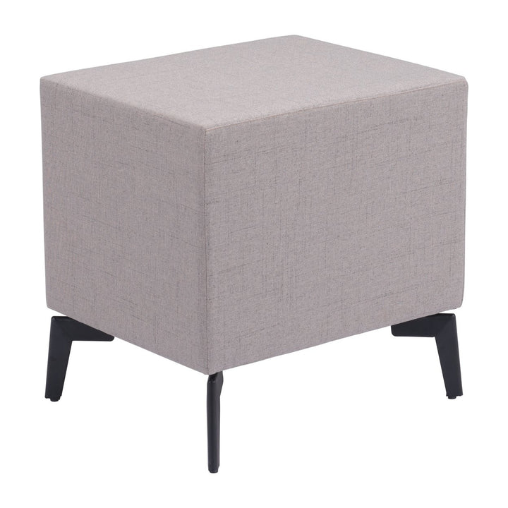 Halle Gray Side Table Modern MDF/Steel Frame Two Drawers Stylish Design Image 5