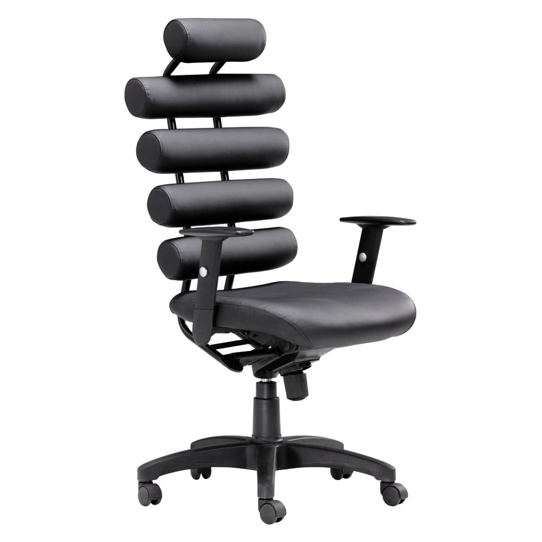 Unico High Back Office Chair with Lumbar Support Adjustable Arms Steel Frame Image 3