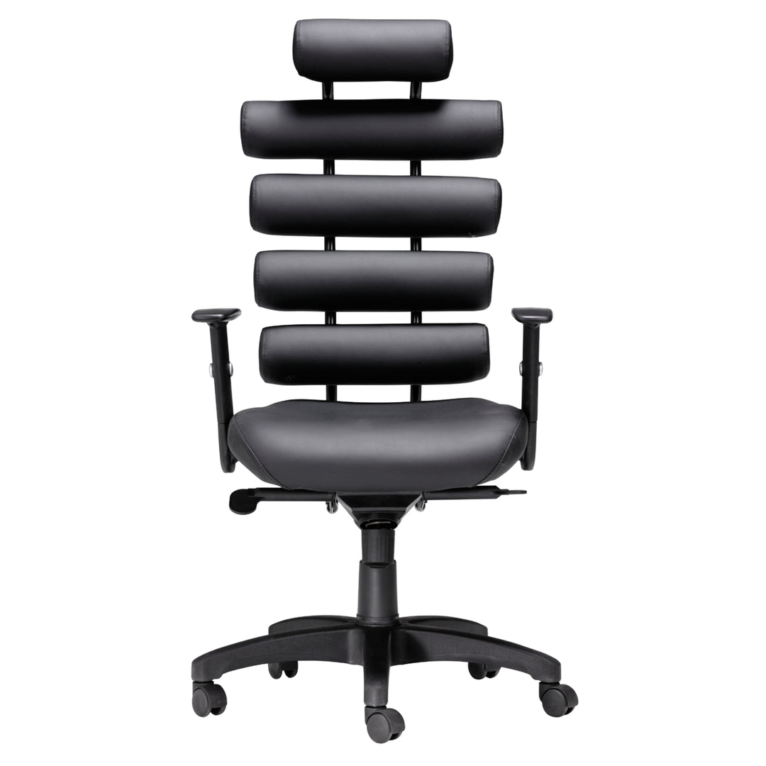 Unico High Back Office Chair with Lumbar Support Adjustable Arms Steel Frame Image 5