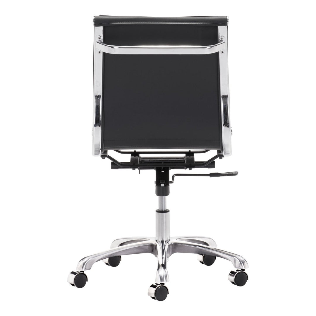 Lider Plus Armless Office Chair Ergonomic Padded Seat Chromed Steel Frame Image 7