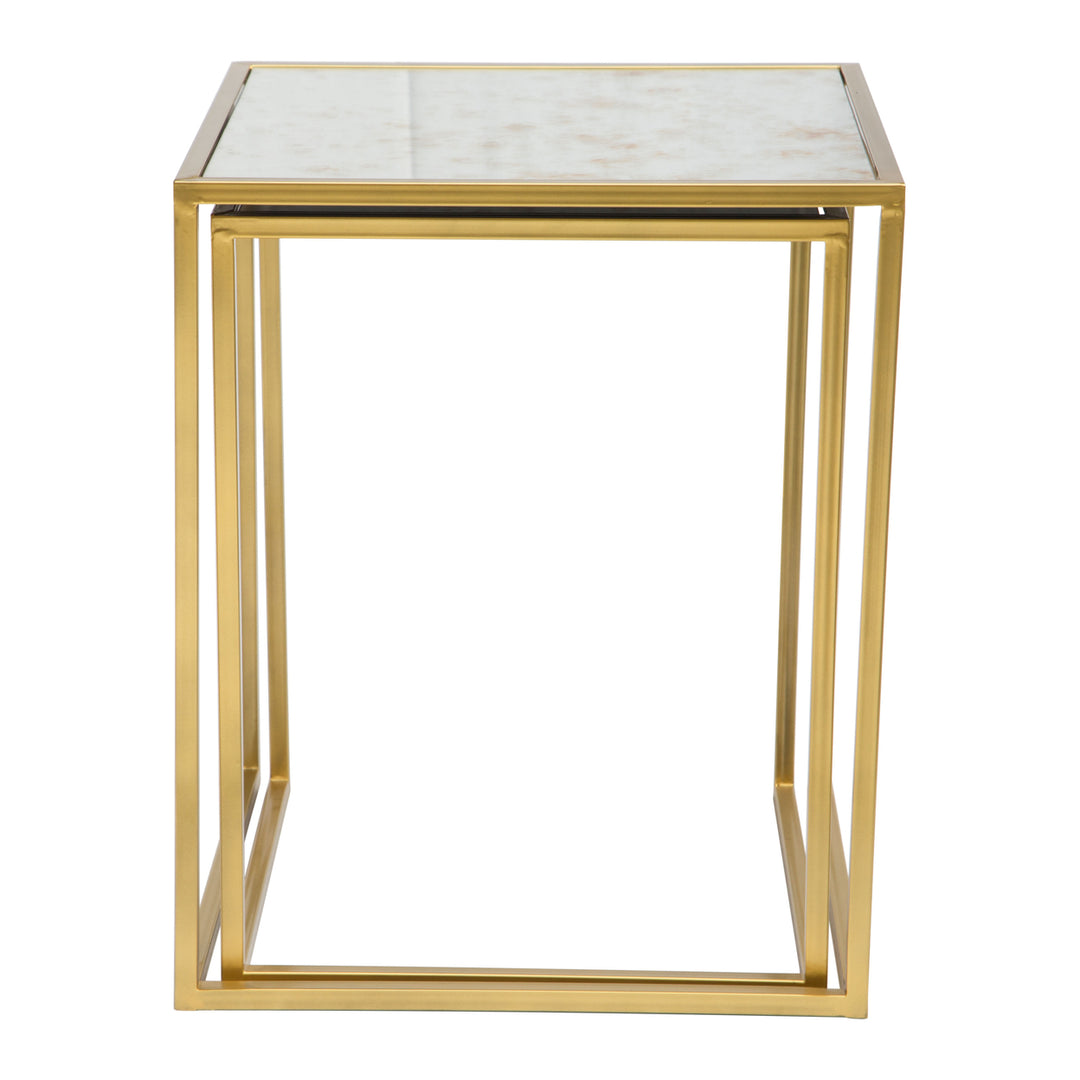 Calais Nesting Tables (2-Piece) Gold Image 4