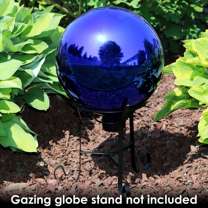 Sunnydaze Blue Mirrored Surface Gazing Globe - 10 in Image 8