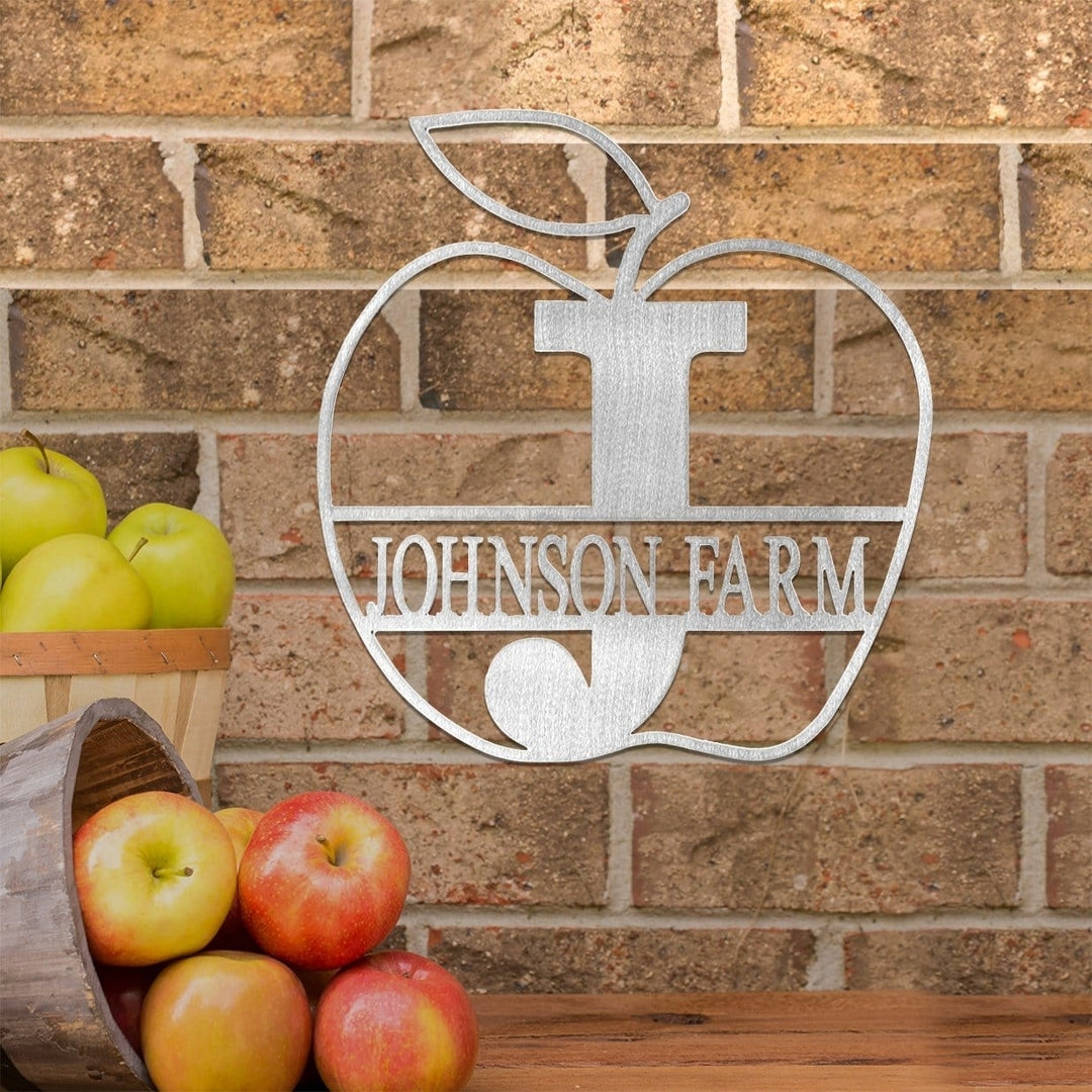 Apple Monogram - 2 Sizes - Personalized Teacher Gift or Farm Decor Image 4