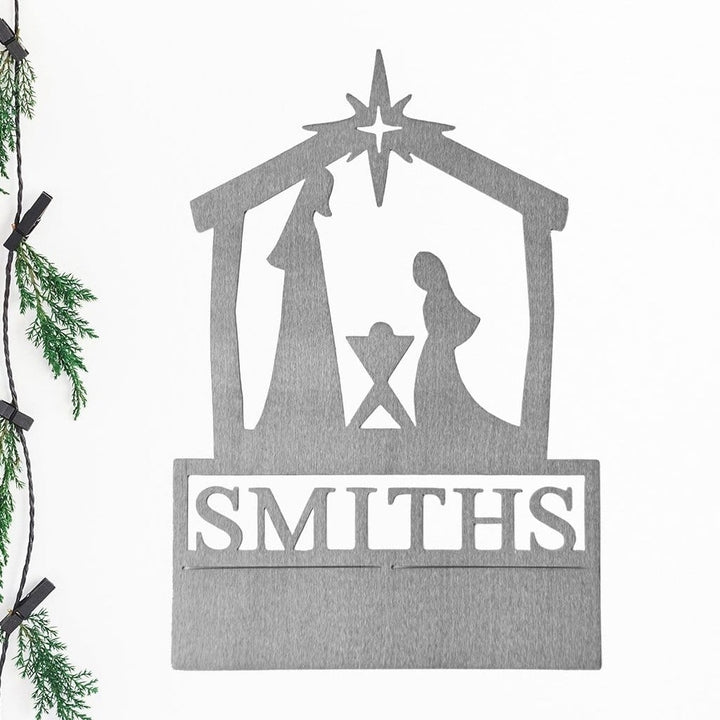 12" Standing Nativity Silhouette - Personalized Christmas Nativity Set Image 5