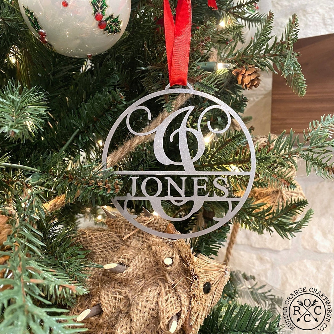 EXCLUSIVE OFFER Circle Monogram Ornament - Single - Personalized Christmas Tree Ornaments Image 8