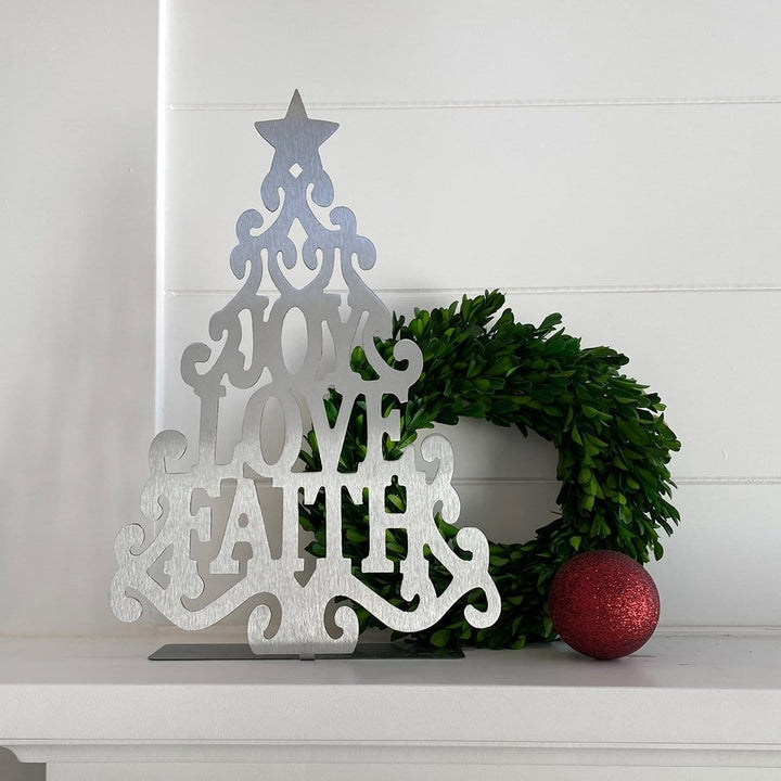 15" Metal Stand-Up Trees (2 Styles) - Metal Christmas Tree Cutout Holiday Decor Image 4