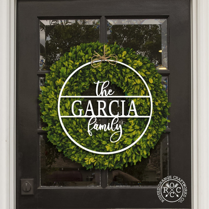 Chandler Family Sign - 2 Sizes - Personalized Circle Family Name Sign Image 1