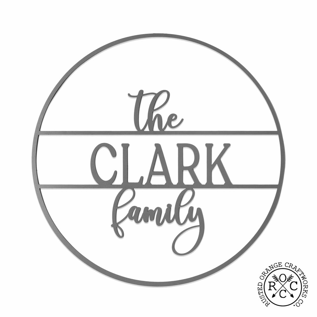 Chandler Family Sign - 2 Sizes - Personalized Circle Family Name Sign Image 7