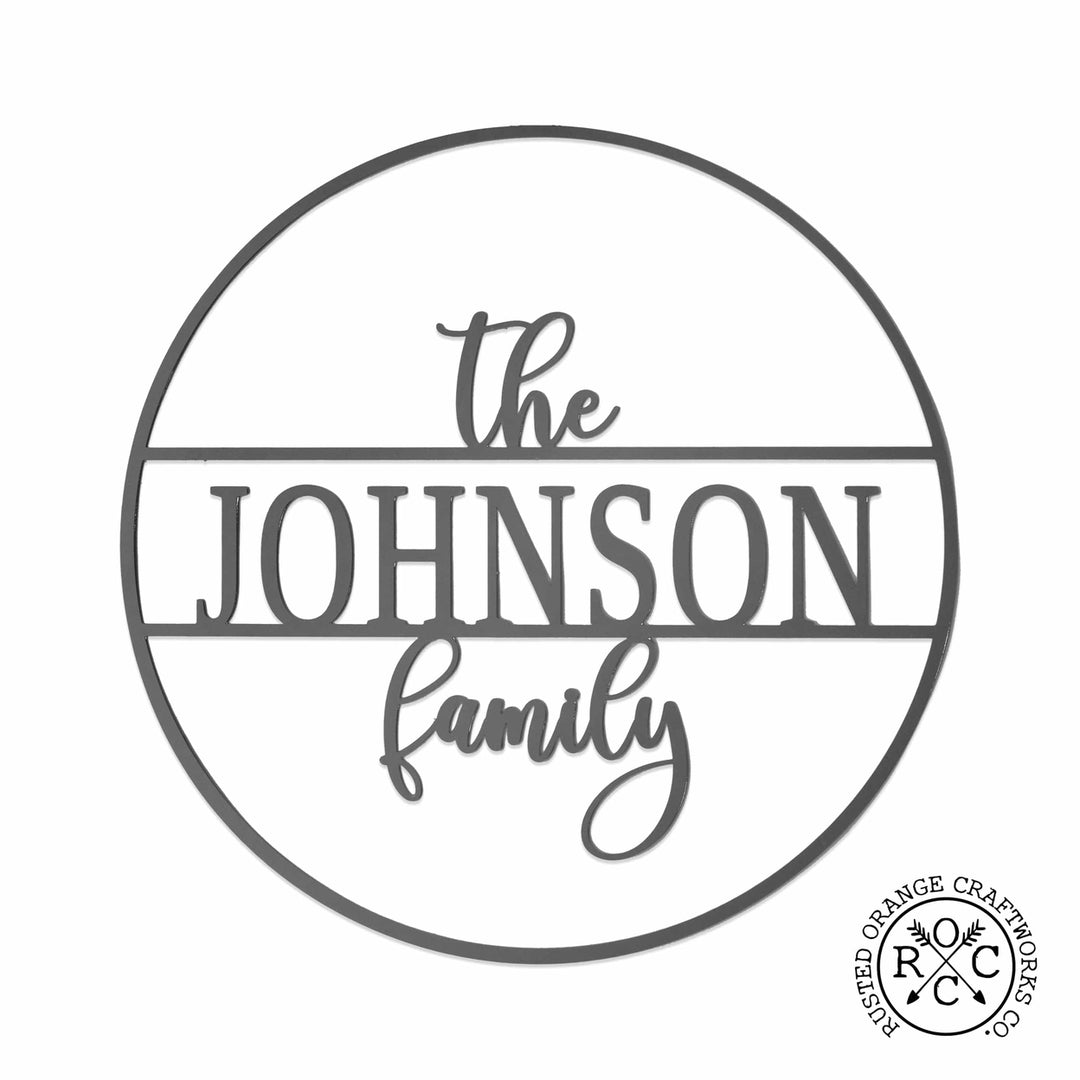 Chandler Family Sign - 2 Sizes - Personalized Circle Family Name Sign Image 8