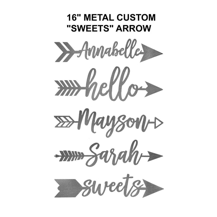 Sweets Arrow - 5 Styles - Personalized Metal Name Sign for Image 5
