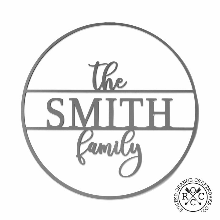 Chandler Family Sign - 2 Sizes - Personalized Circle Family Name Sign Image 9