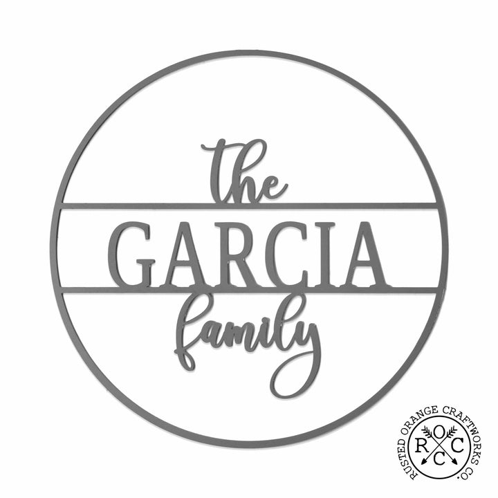Chandler Family Sign - 2 Sizes - Personalized Circle Family Name Sign Image 10