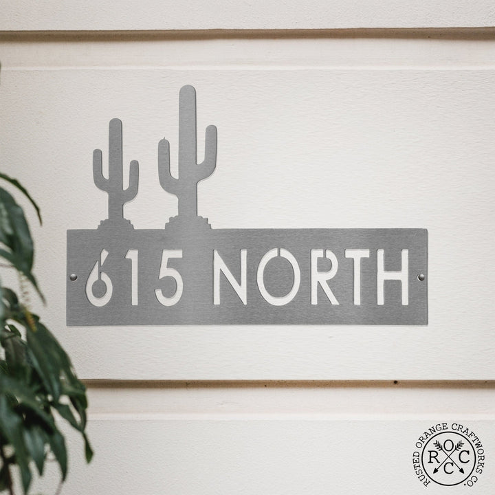 Landscape Address Plaque - 4 Styles - Circular Address Plaque for House Numbers Image 9
