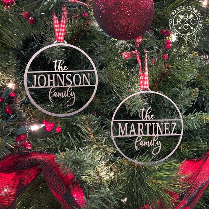 Family Name Personalized Ornaments - 5 pack - Design Your own Ornaments Image 1