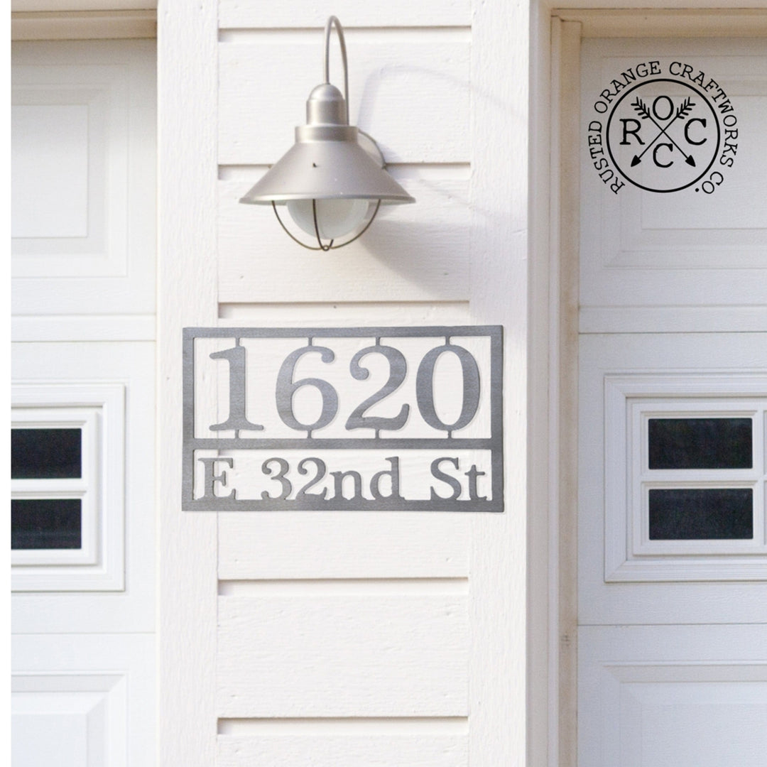 Home Address Plaque - 3 Sizes - Personalized Metal Street Name and House Numbers Sign Image 5