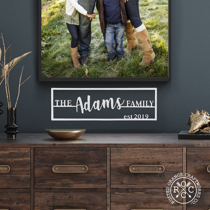 Family Name Plaque - Personalized Last Name Established Sign for Home Image 1